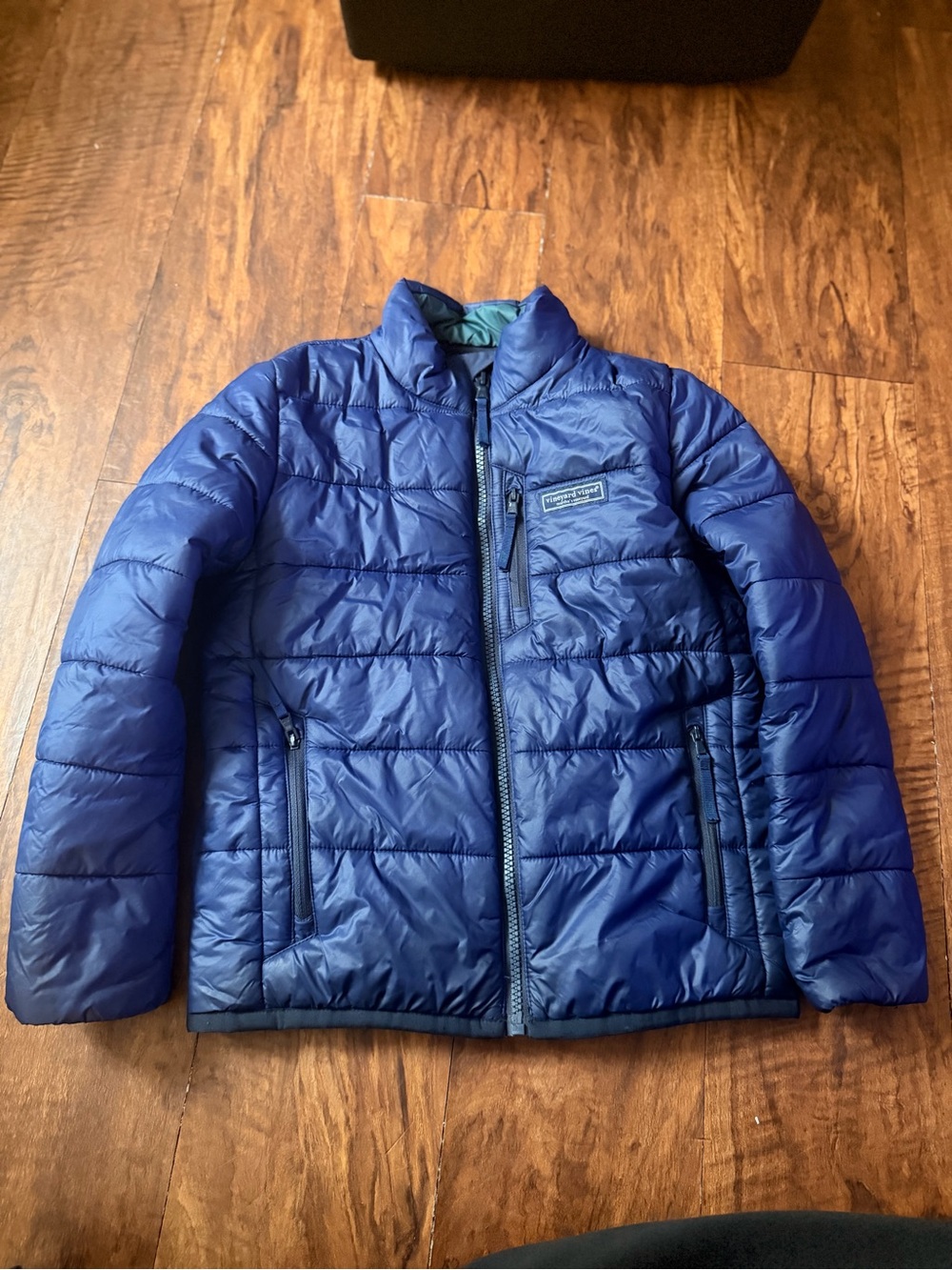 Vineyard Vines Boy's Size 7 Packable Puffer Jacket Blue